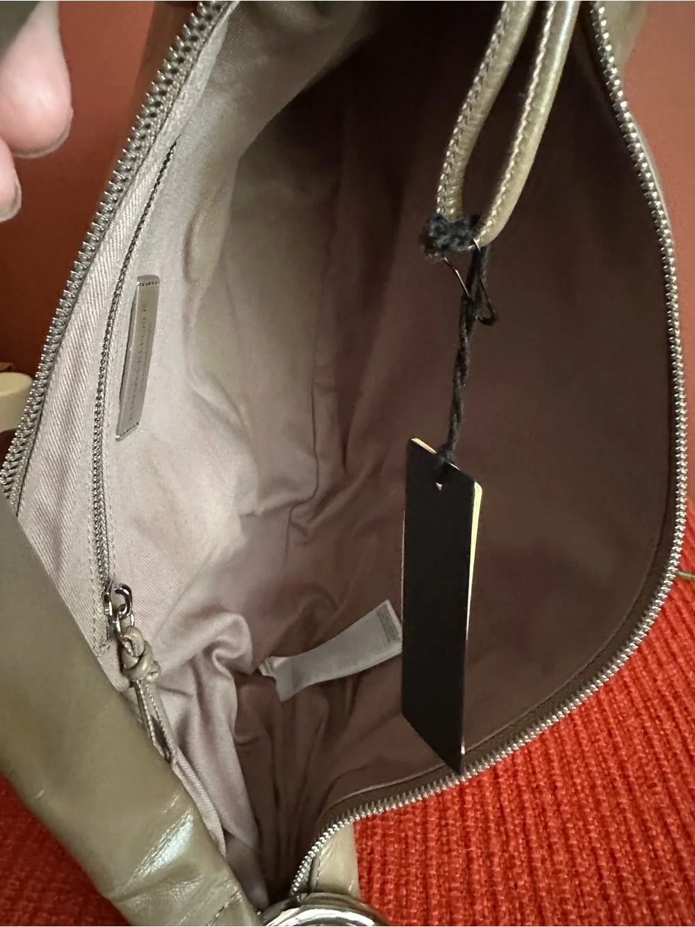Banana Republic Taupe Hobo Leather Shoulder Bag